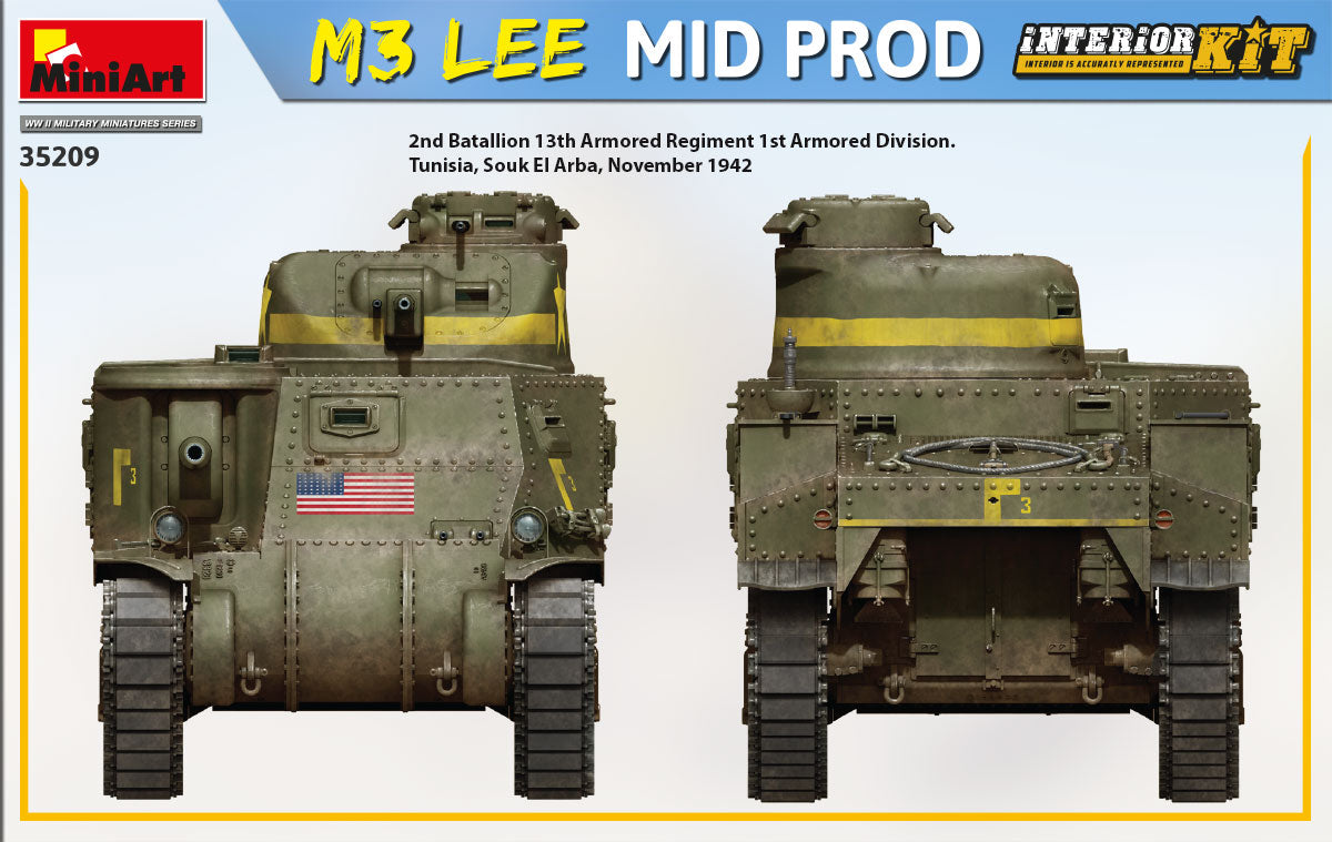 MiniArt 1/35 1/35 M3 Lee Mid Prod. Interior Kit | 4820183313607