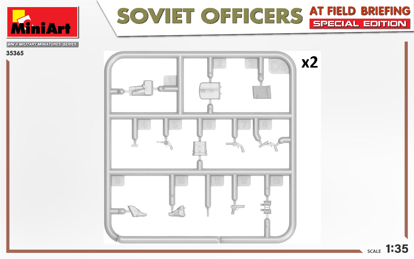 MiniArt 1/35 Soviet Officers at Field Briefing. Special Edition | 4820183314246