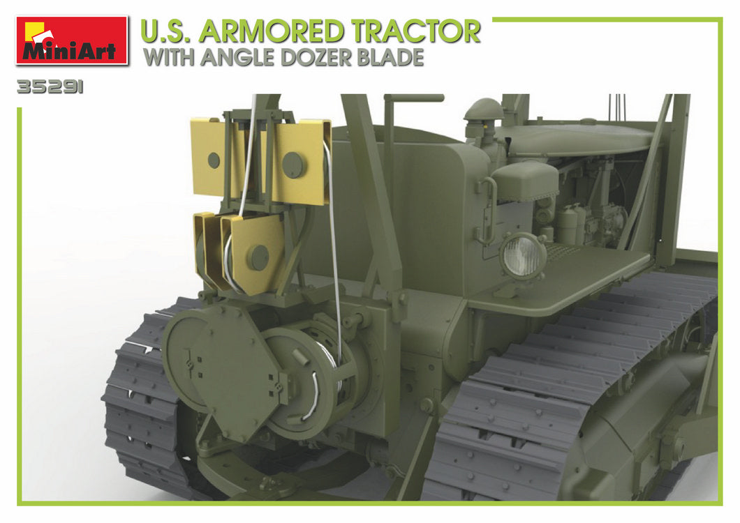 MiniArt 1/35 U.S. Armored Tractor w/ Angle Dozer Blade | 4820183312945