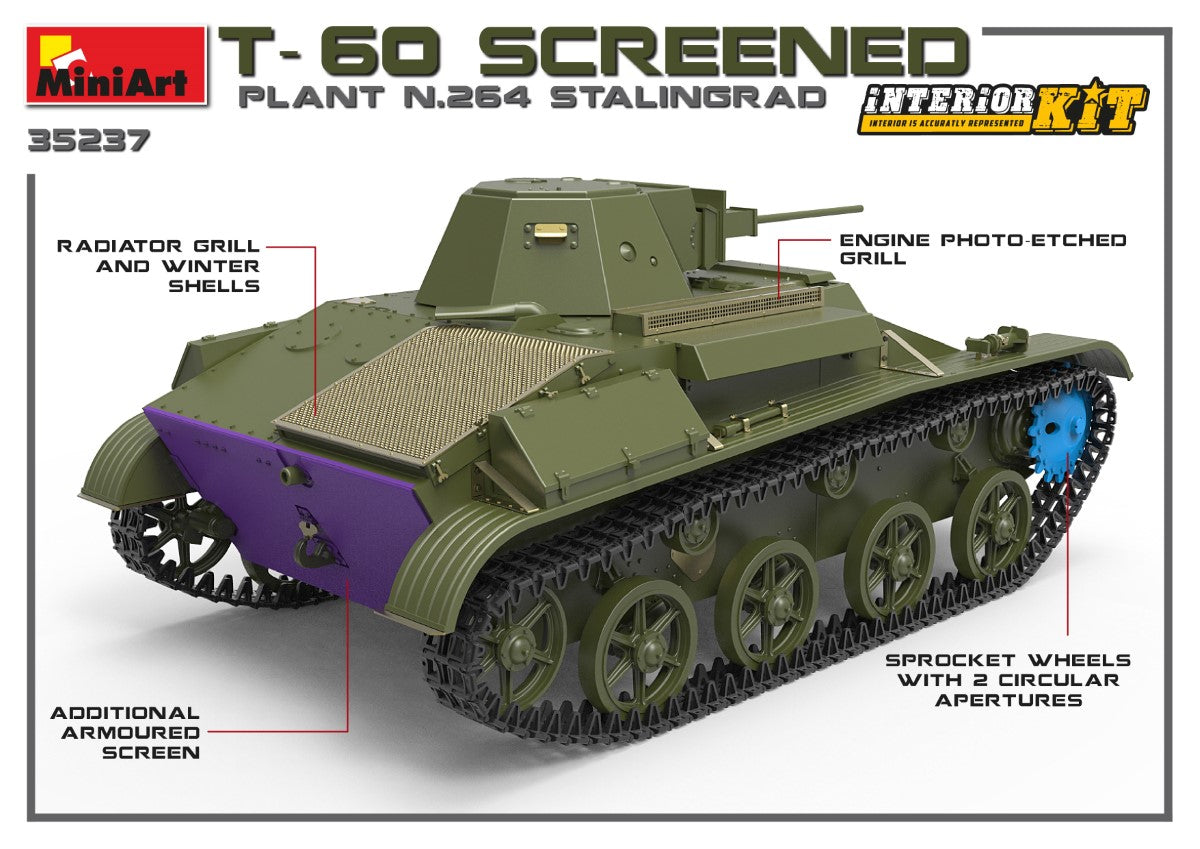 MiniArt T-60Screened(Pl. No.264,Stalingrad) Interior Kit | 4820183313102