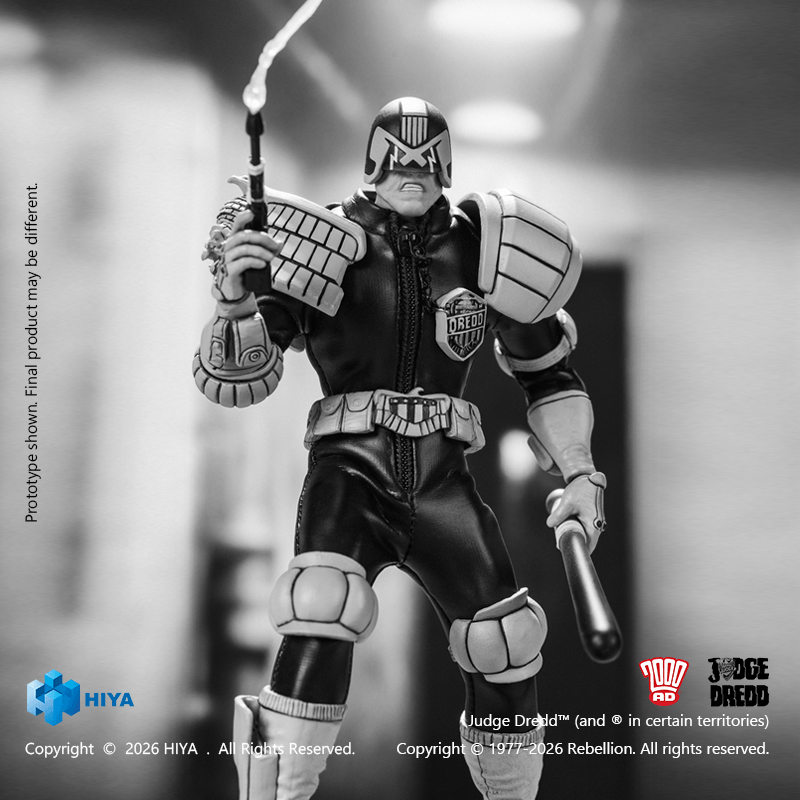 1/12 Scale 6 Inch JUDGE DREDD Judge Dredd Black&White; Ver. Action Figure