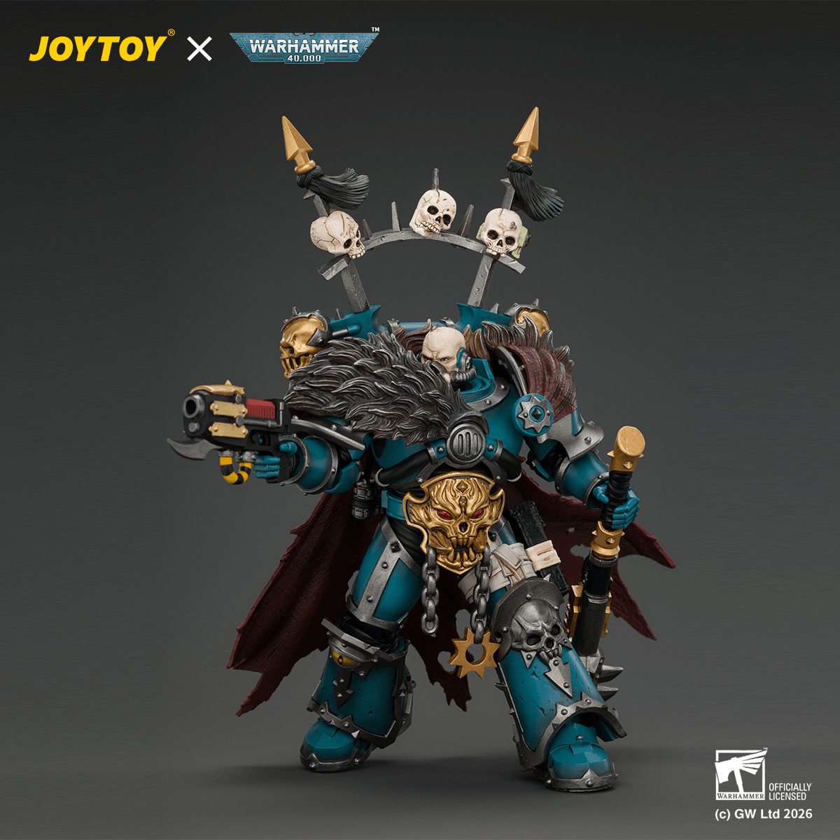 Alpha Legion Chaos Lord with Plasma Pistol and Accursed Weapon
