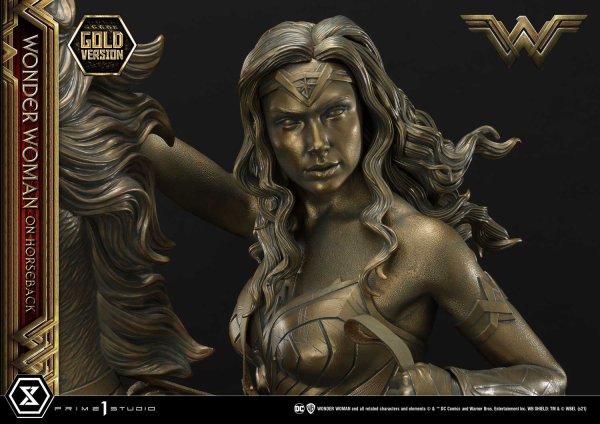 Prime 1 Studio Museum Masterline Wonder Woman (Film) Wonder Woman on HorseBack Gold Version(4562471909313)(4562471909313)