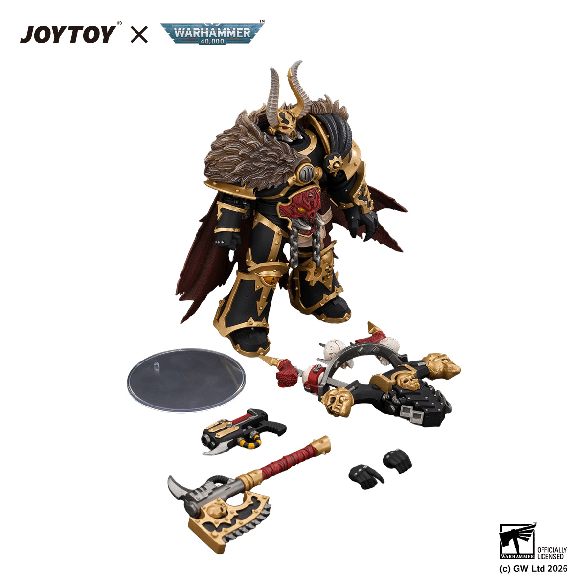 Black Legion Chaos Lord with Power Fist, Plasma Pistol and Astartes Chainblade