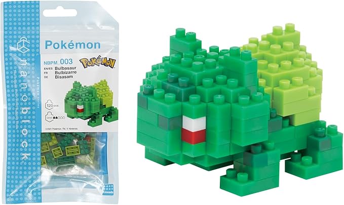 Kawada Bulbasaur "Pokémon", Nanoblock Pokémon Series (Box/12) | 4972825146217