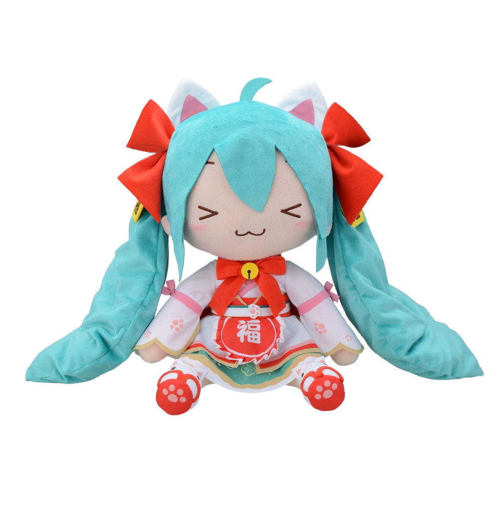 Hatsune Miku Series Hatsune Miku Maneki-Miku Fluffy Plush (LL) | 4580779509974