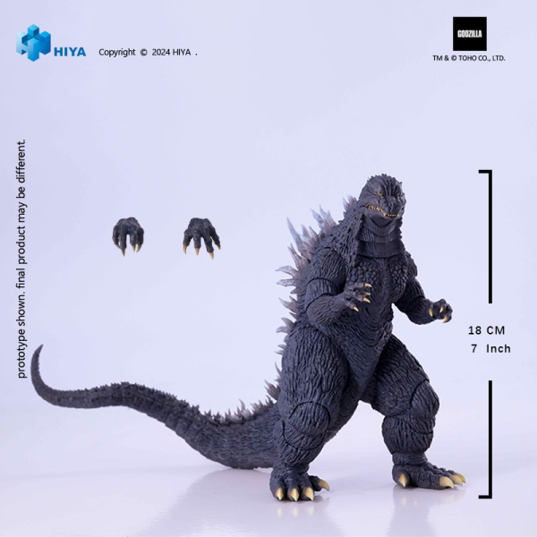 HIYA TOYS Exquisite Basic Series None Scale 7 Inch GODZILLA AGAINST MECHAGODZILLA 2002 Godzilla(6957534204074)(6957534204074)