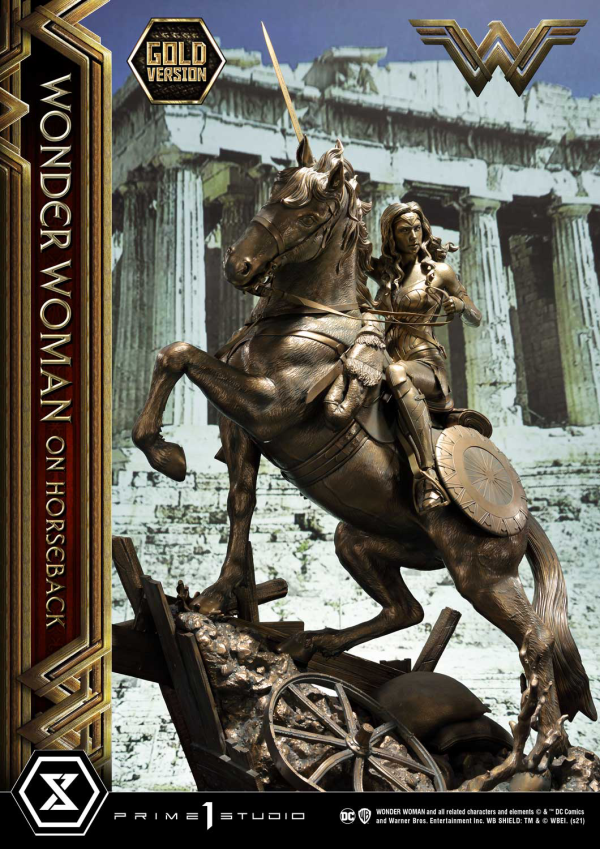 Prime 1 Studio Museum Masterline Wonder Woman (Film) Wonder Woman on HorseBack Gold Version(4562471909313)(4562471909313)