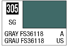 GSI Creos Mr. Color 305 - Gray FS36118 (Semi-Gloss/Aircraft)(4973028717334) | 4973028717334