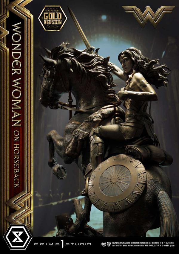 Prime 1 Studio Museum Masterline Wonder Woman (Film) Wonder Woman on HorseBack Gold Version(4562471909313)(4562471909313)