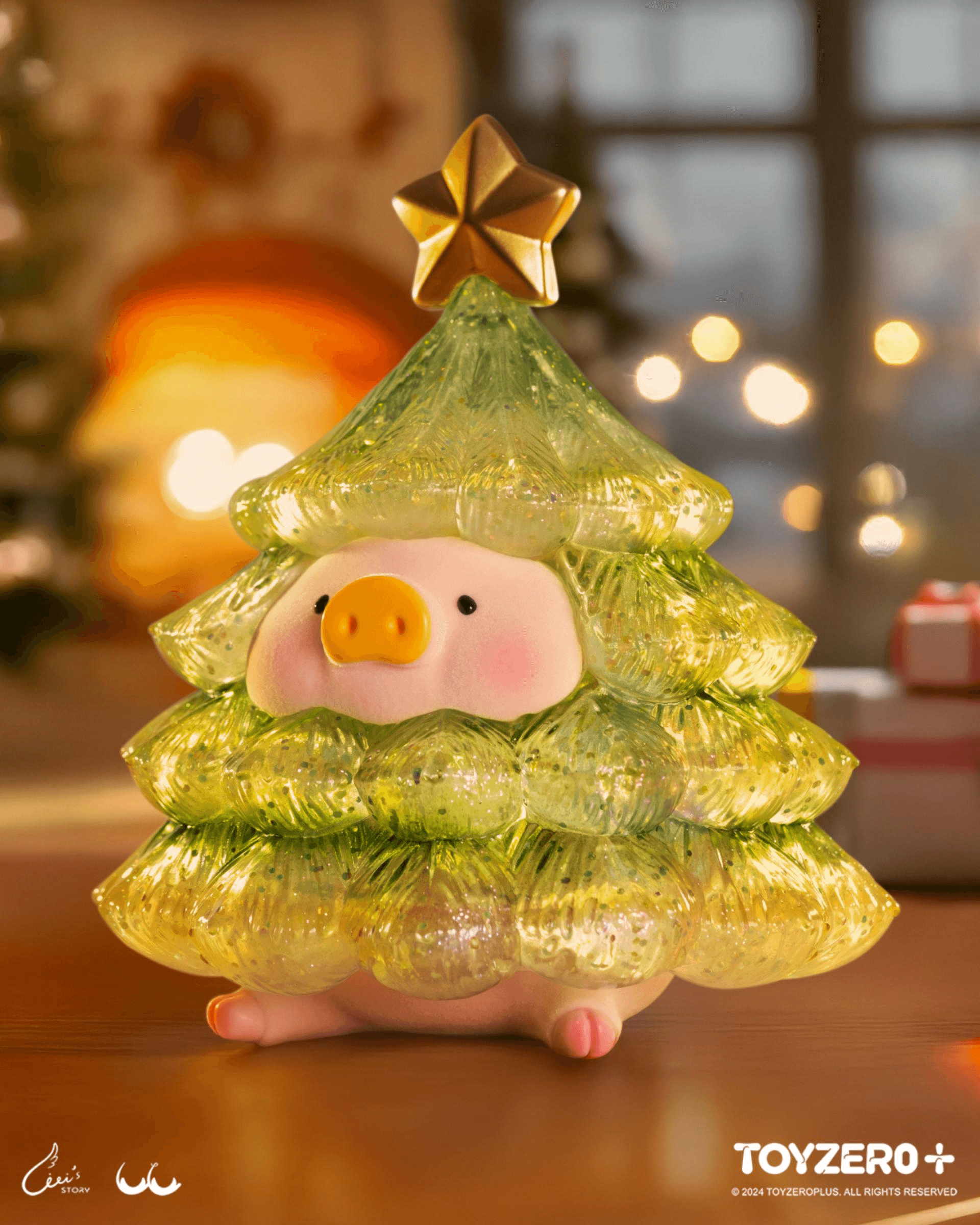 LuLu the Piggy - XL Sparkling Christmas Tree (Gold Green) | 6972607333970