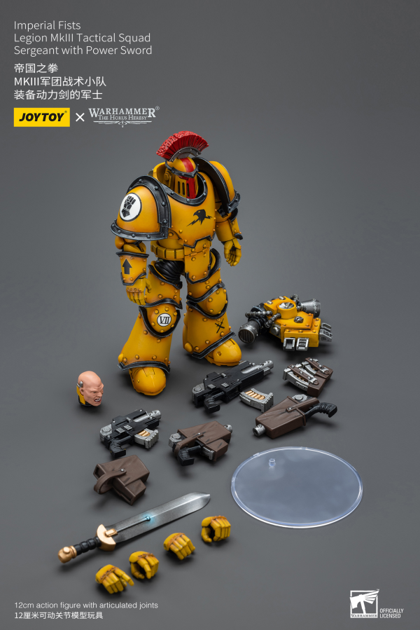 Joy Toy Imperial Fists   Legion MkIII Tactical Squad Sergeant with Power Sword(6973130379046)(6973130379046)