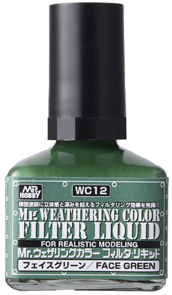 Mr Hobby Mr. Weathering Color - Filter Liquid Green | 4973028631111
