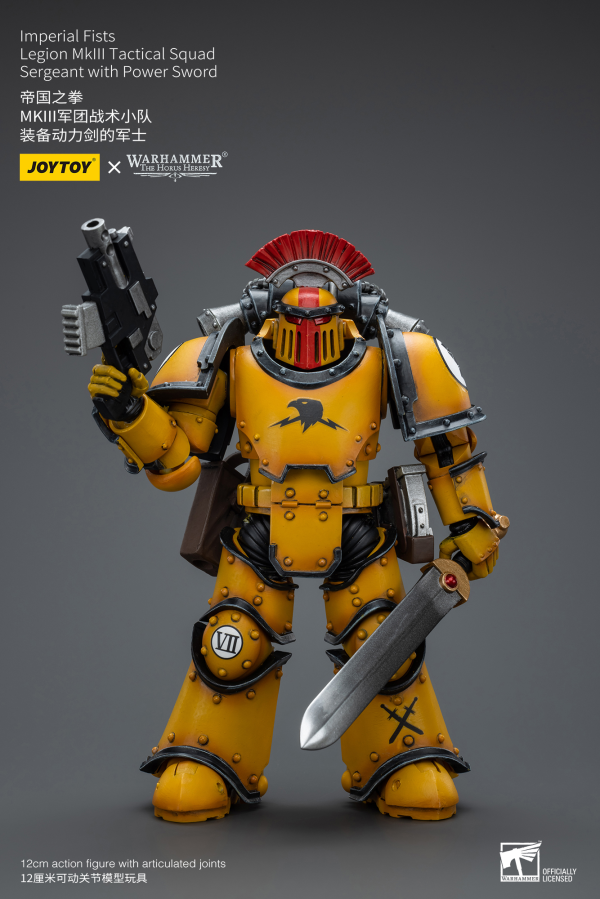 Joy Toy Imperial Fists   Legion MkIII Tactical Squad Sergeant with Power Sword(6973130379046)(6973130379046)