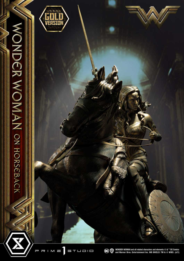 Prime 1 Studio Museum Masterline Wonder Woman (Film) Wonder Woman on HorseBack Gold Version(4562471909313)(4562471909313)