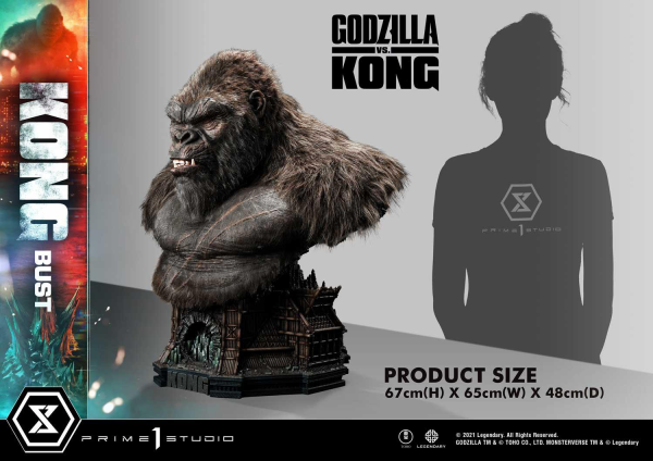 Prime 1 Studio Life Size Bust Godzilla vs Kong (Film) Kong | 4580708032122