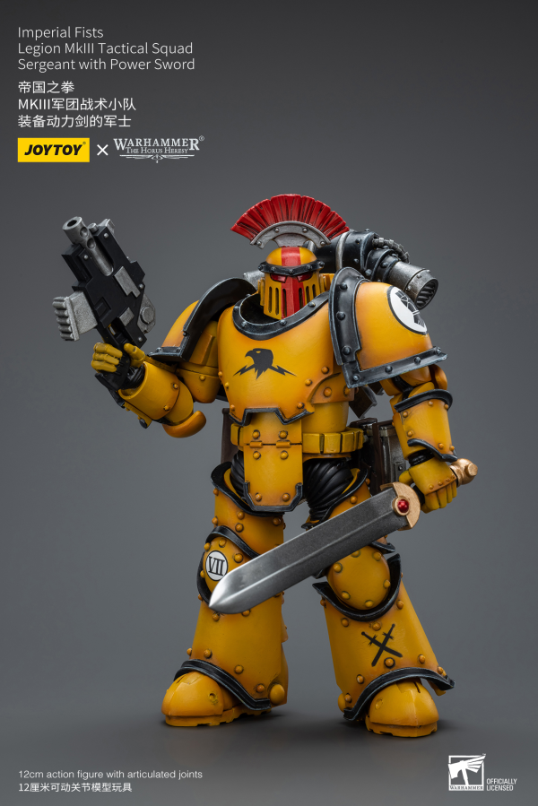 Joy Toy Imperial Fists   Legion MkIII Tactical Squad Sergeant with Power Sword(6973130379046)(6973130379046)