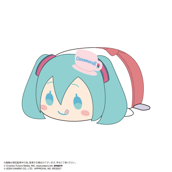 Hatsune miku×Cinnamoroll POTE KORO MASCOT Msize 2 (ITEM D) | 4580683626101