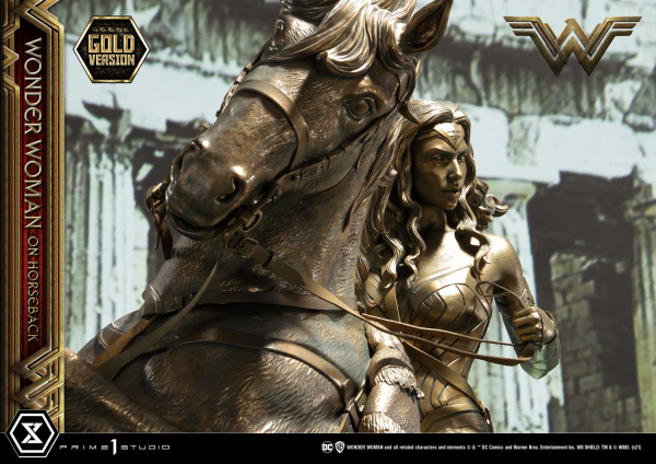 Prime 1 Studio Museum Masterline Wonder Woman (Film) Wonder Woman on HorseBack Gold Version(4562471909313)(4562471909313)