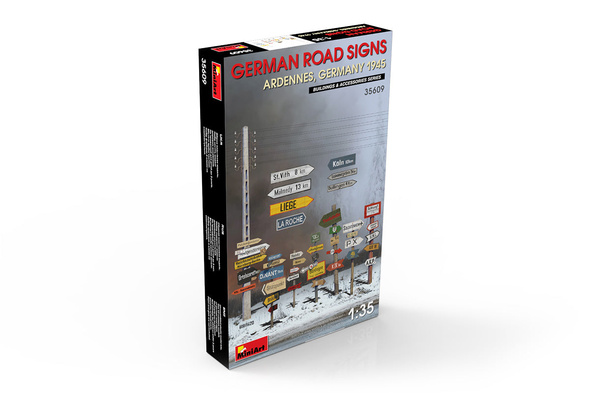 MiniArt German Road Signs WW2 (Ardennes, Germany 1945) | 4820183313225