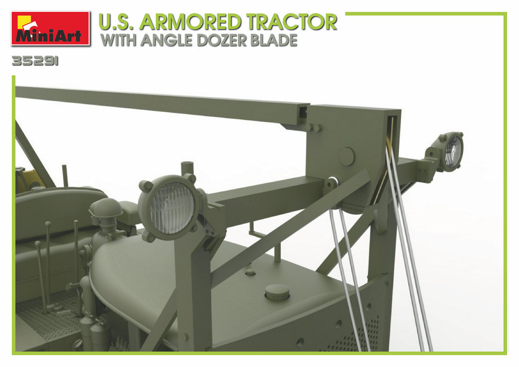 MiniArt 1/35 U.S. Armored Tractor w/ Angle Dozer Blade | 4820183312945