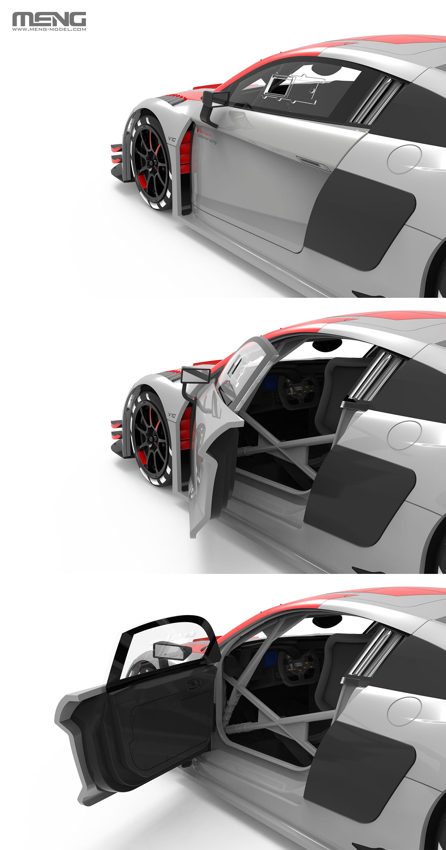 Meng 1/24 Audi R8 LMS GT3 2019 | 4897038553815