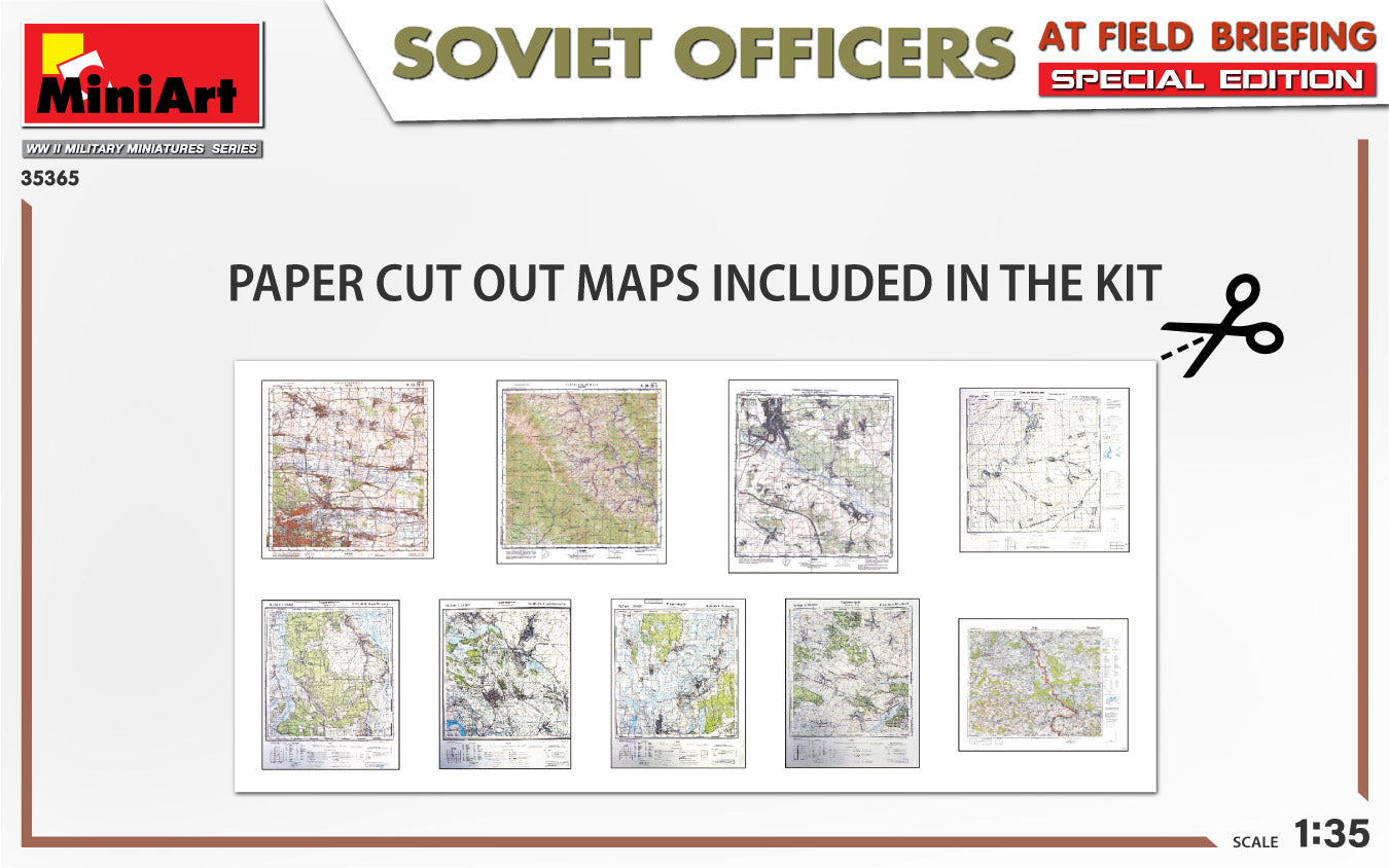 MiniArt 1/35 Soviet Officers at Field Briefing. Special Edition | 4820183314246