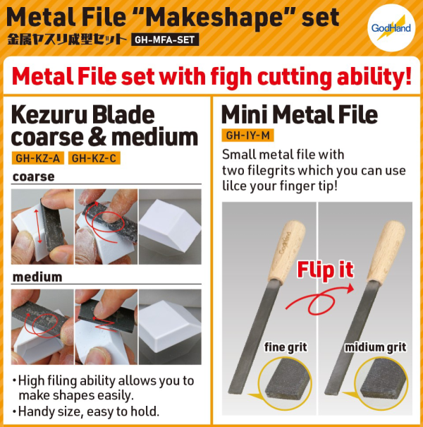 GodHand GodHand - Metal File "MakeShape" Set [LIMITED/SPECIAL PRICING] | 4562349875269