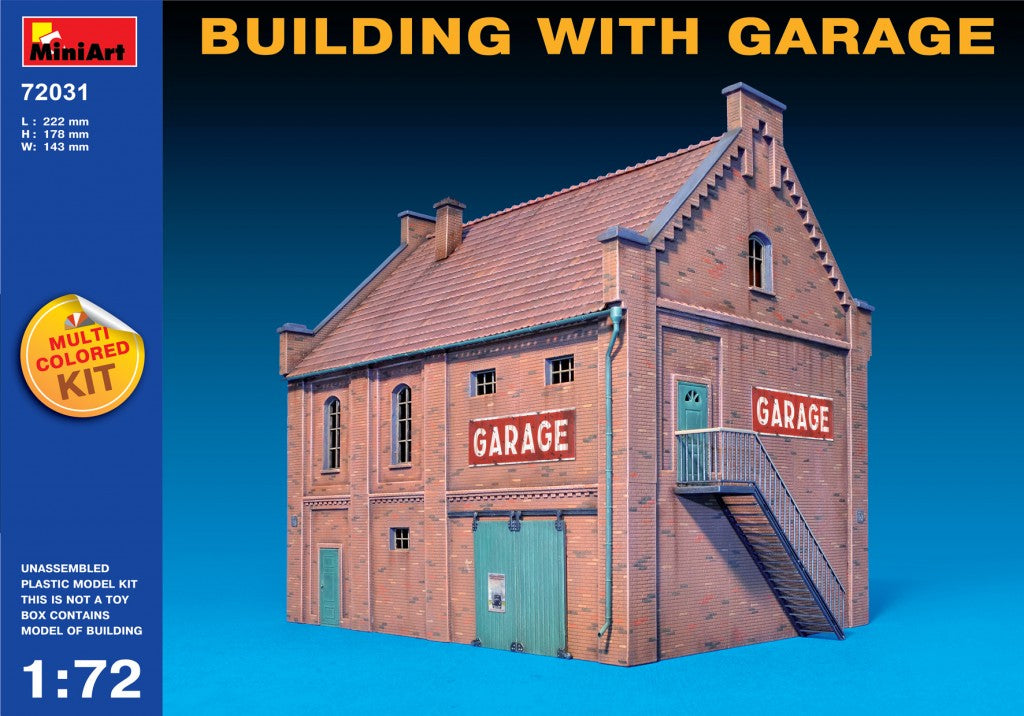 Miniart [72031] 1/72 Building with Garage | 4820041103036