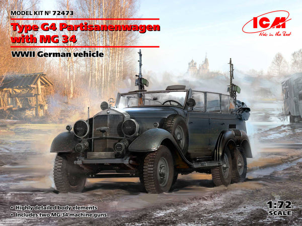 ICM 1/72 Type G4 Partisanenwagen with MG 34, WWII German vehicle