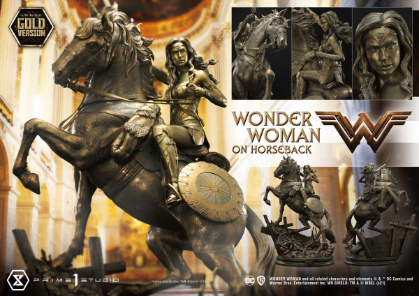 Prime 1 Studio Museum Masterline Wonder Woman (Film) Wonder Woman on HorseBack Gold Version(4562471909313)(4562471909313)