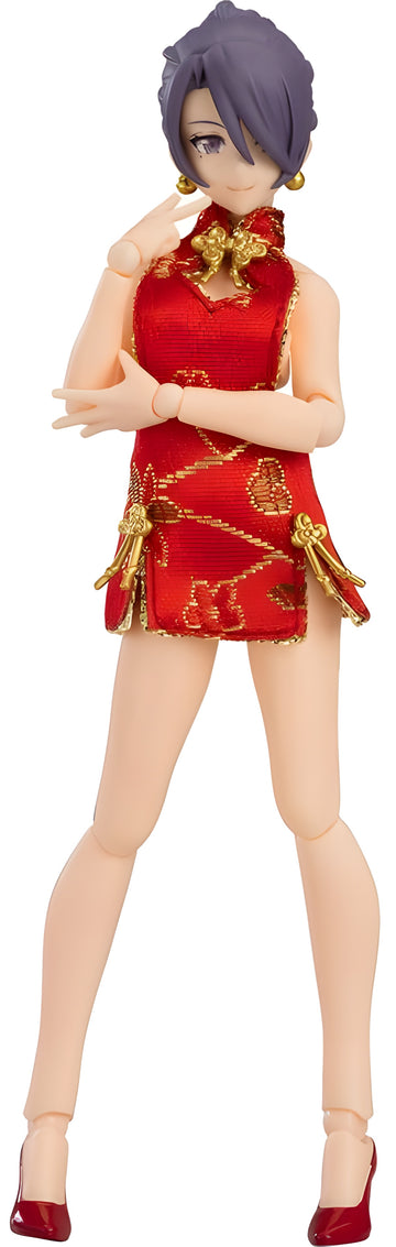 figma Female Body (Mika) with Mini Skirt Chinese Dress Outfit