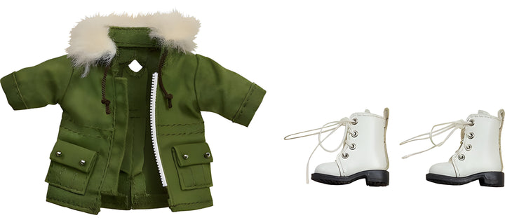 Nendoroid Doll Warm Clothing Set: Boots & Mod Coat (Khaki Green)