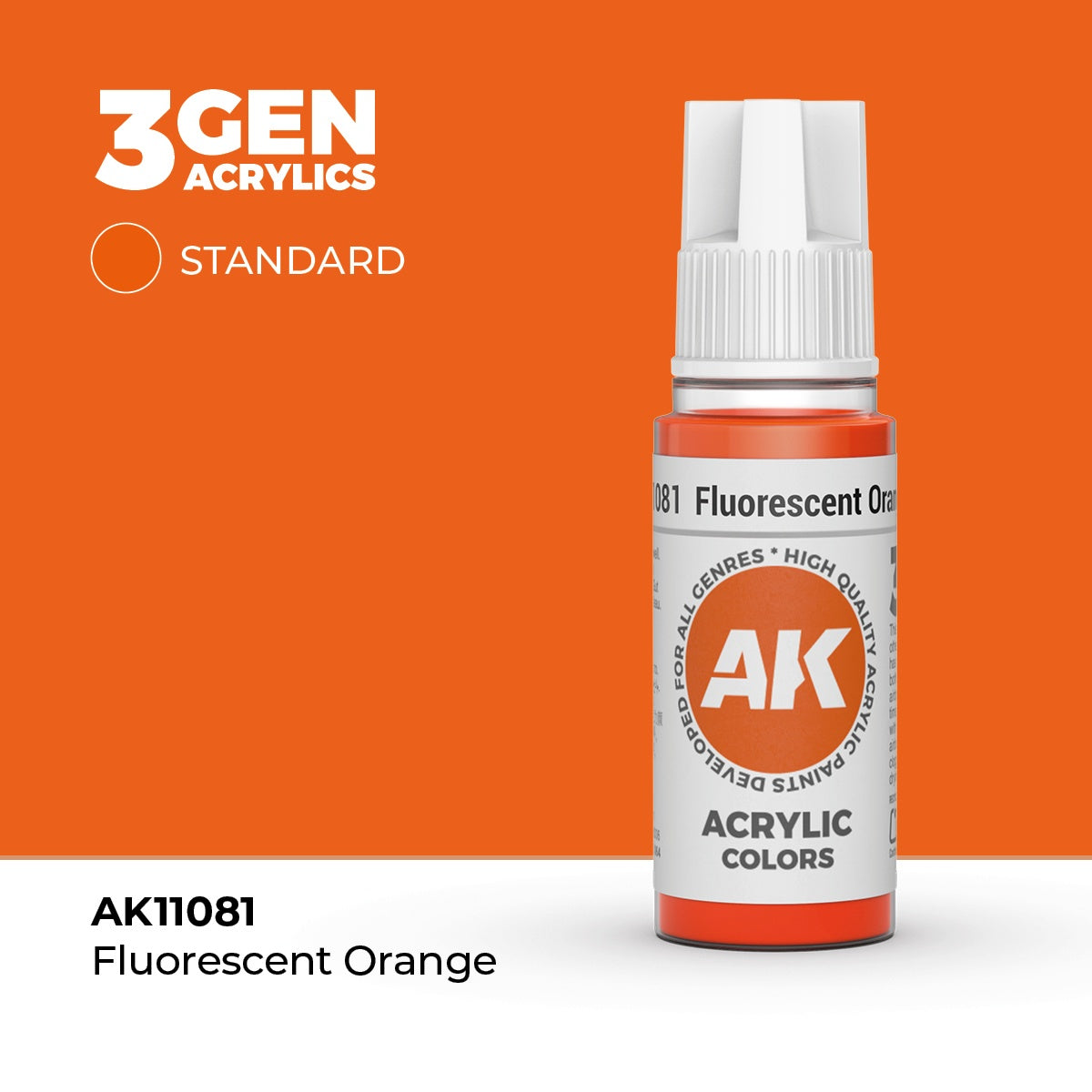 AK Interactive 3G Acrylic Fluorescent Orange 17ml