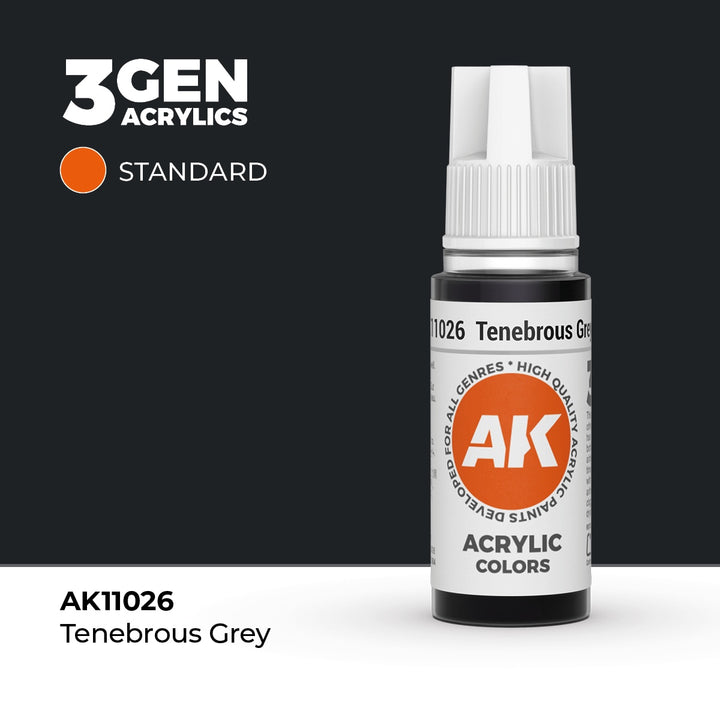 AK Interactive 3G Acrylic Tenebrous Grey 17ml