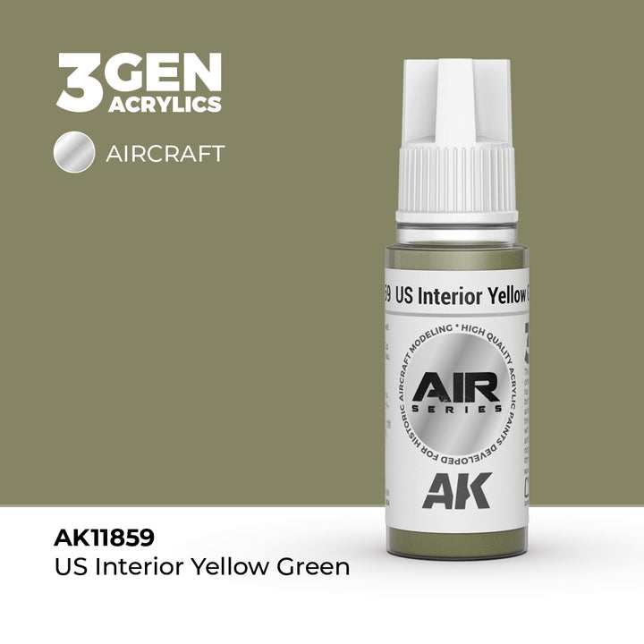 AK Interactive 3G Air - US Interior Yellow Green
