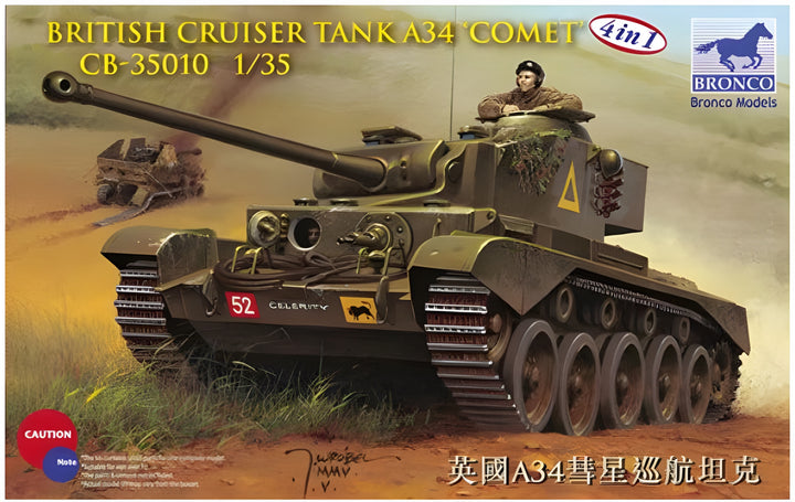 Bronco Models 1/35 British Cruiser Tank A34 Comet