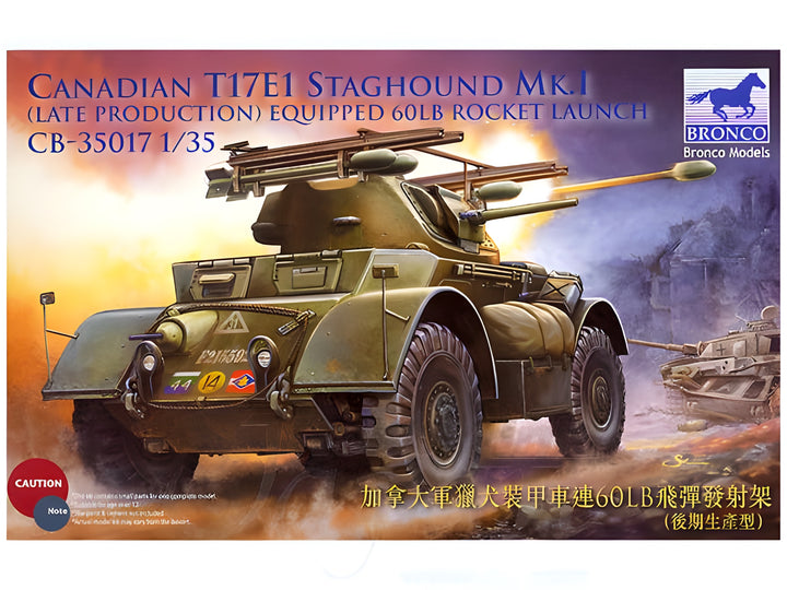Bronco Models 1/35 Canadian T17E1 Staghound Mk.I Late Prod w/ 60Lb Rocket Launchers