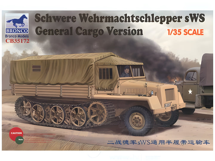 Bronco Models 1/35 German sWs General Cargo Version Military Truck