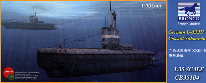 Bronco Models 1/35 German U- XXIII Coastal Submarine