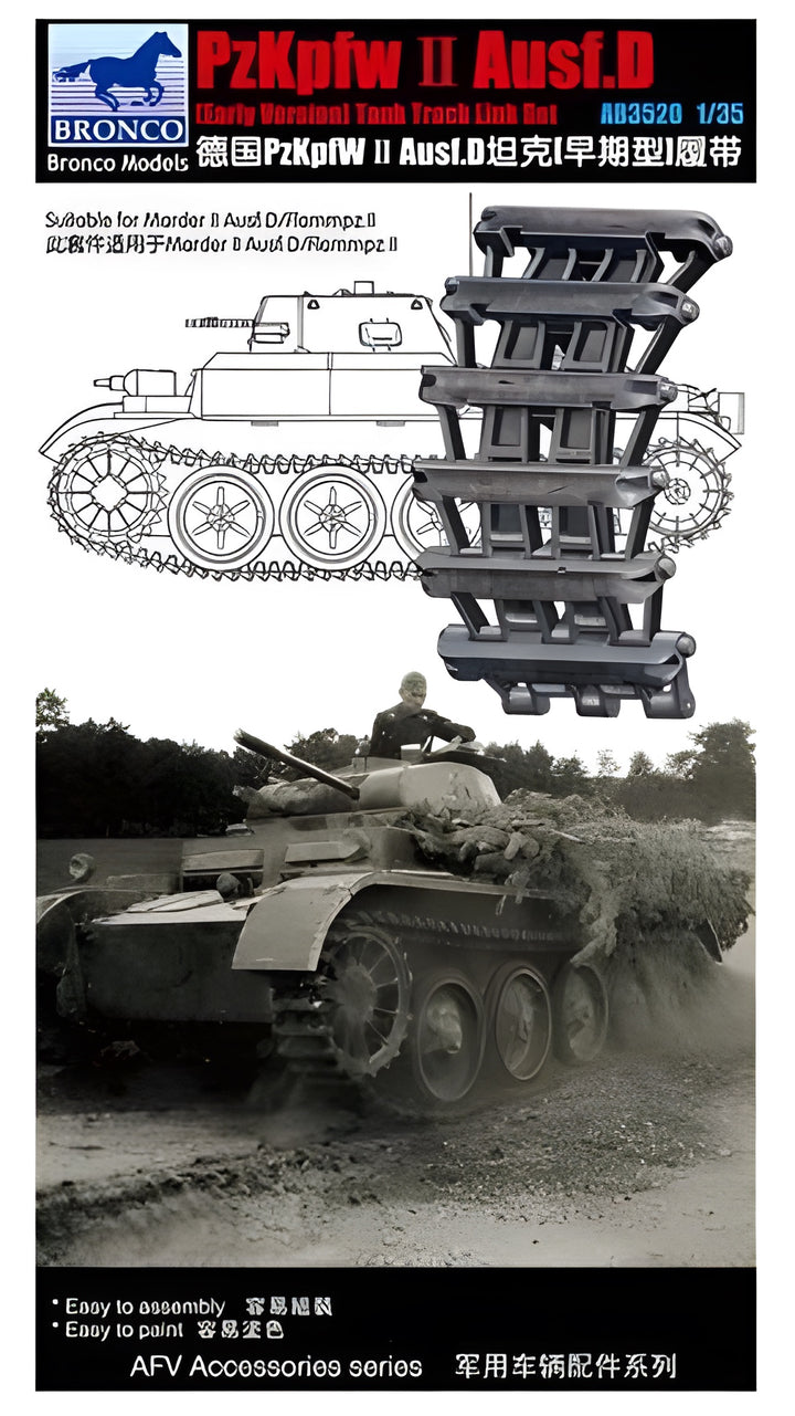 Bronco Models 1/35 Pzkpfw. II Ausf.D (Early Version) Track Link Set