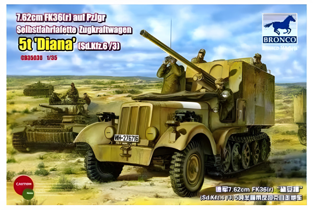 Bronco Models 1/35 Sd.Kfz. 6/3(5t) Diana German Army Military Vehicle Kit