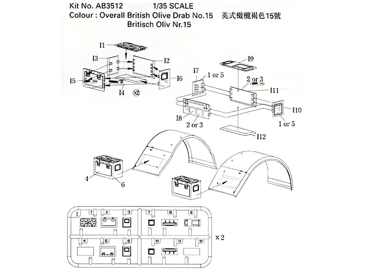 Bronco Models 1/35 WWII British British Staghound APC - 25prd Ammo Box (for Tamiya) AFV Accessories Kit