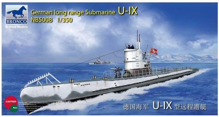 Bronco Models 1/350 German Long Range Submarine Type U-IX A