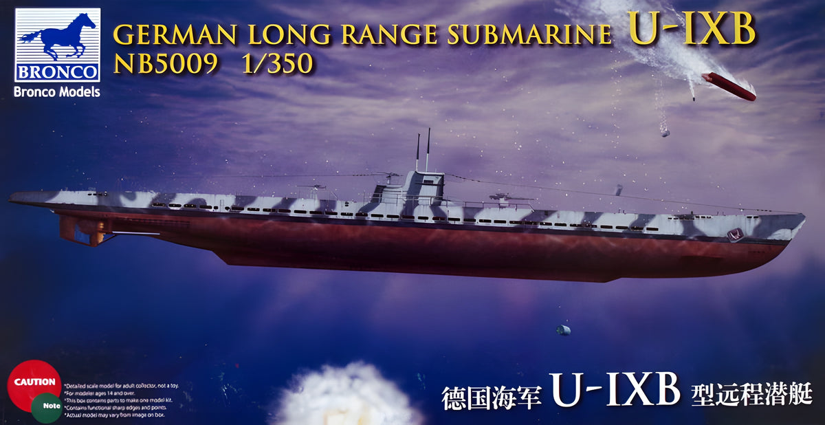 Bronco Models 1/350 German Long Range Submarine Type U-IX B