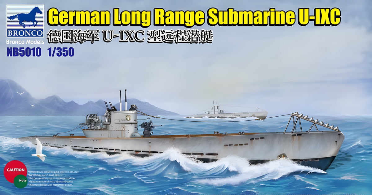 Bronco Models 1/350 German Long Range Submarine Type U-IXC