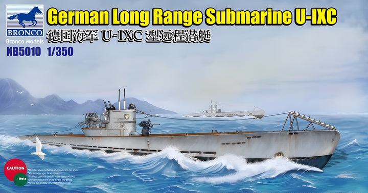 Bronco Models 1/350 German Long Range Submarine Type U-IXC