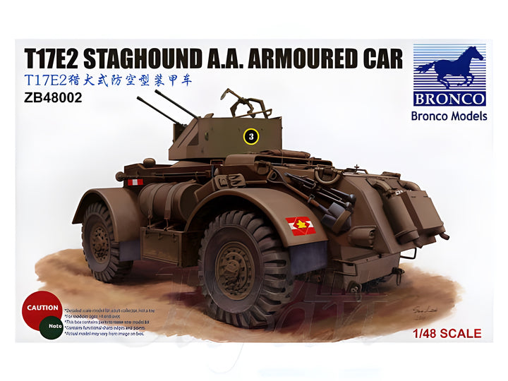 Bronco Models 1/48 T17E1 Staghound Mk.I/Canadian 60lb rocket launch Version