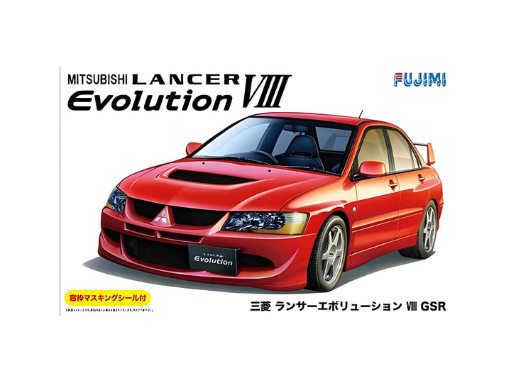 Fujimi 1/24 Mitsubishi Lancer Evolution VIII GSR with Window Frame Masking