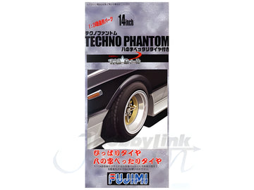 Fujimi 1/24 The Wheel Series (No.69) Techno Phantom Wheel & Tire Set 14 inch